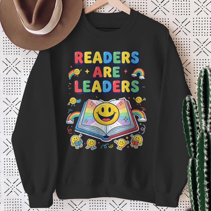 Women's Readers Are Leaders Reading Book Lovers Teacher Rainbow Kids Sweatshirt Gifts for Old Women Women's Readers Are Leaders Reading Book Lovers Teacher Rainbow Kids Sweatshirt Gifts for Old Women