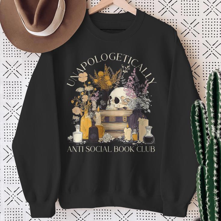 Women's Unapologetically Anti Social Book Club Sweatshirt Gifts for Old Women