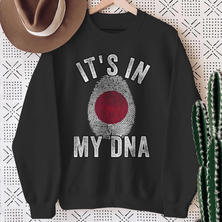 おかしな It's In My Dna 日本国旗 指紋 スウェットシャツ 年配の女性への贈り物
