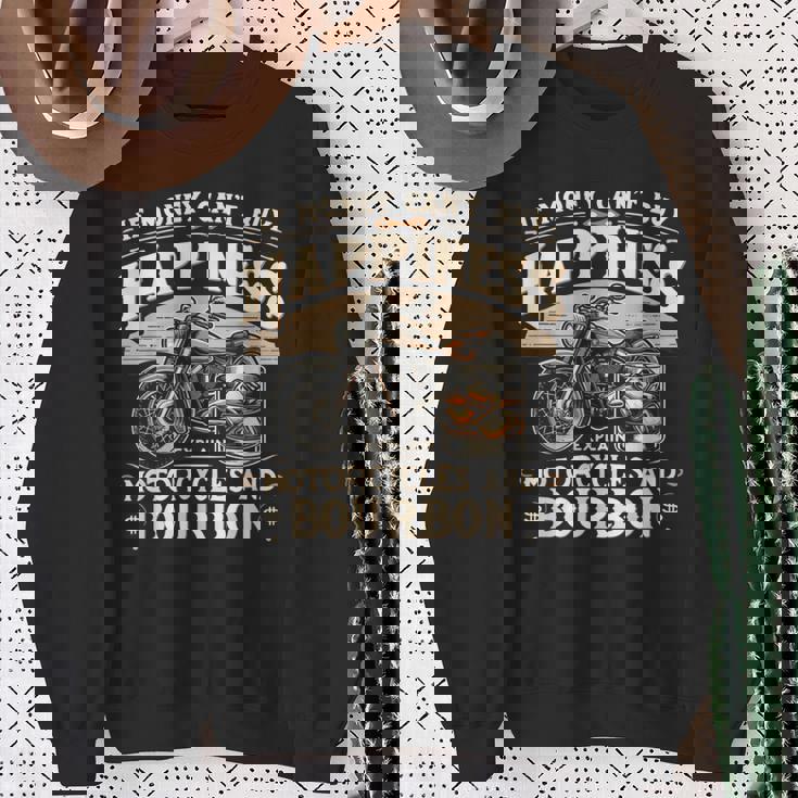 お金で幸せが買えないならバーボンとバイクを解説 スウェットシャツ 年配の女性への贈り物