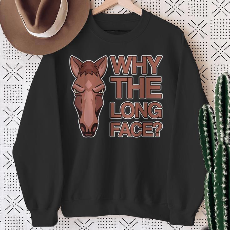なぜ顔が長いのか Why The Long Face スウェットシャツ 年配の女性への贈り物