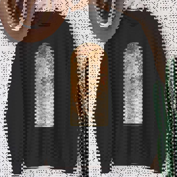 アルフォンス・マリア・ミュシャの季節 春 スウェットシャツ 年配の女性への贈り物