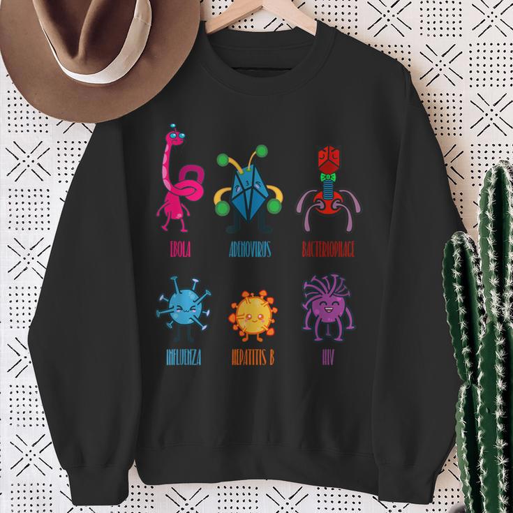 ウイルス学者のためのかわいいウイルスtシャツ スウェットシャツ 年配の女性への贈り物