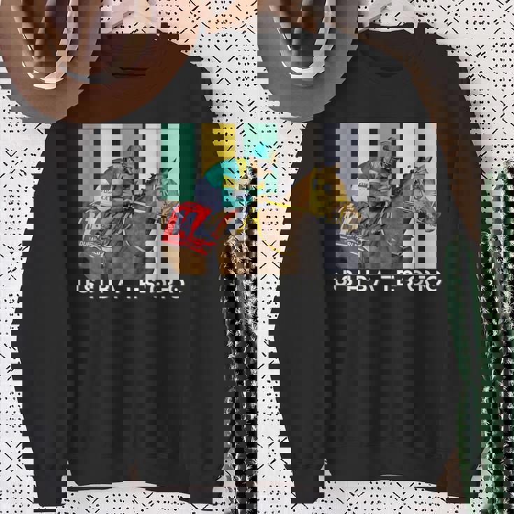 ウシュバテソロ 馬 競馬ファン デルマール サンタアニタ スウェットシャツ 年配の女性への贈り物