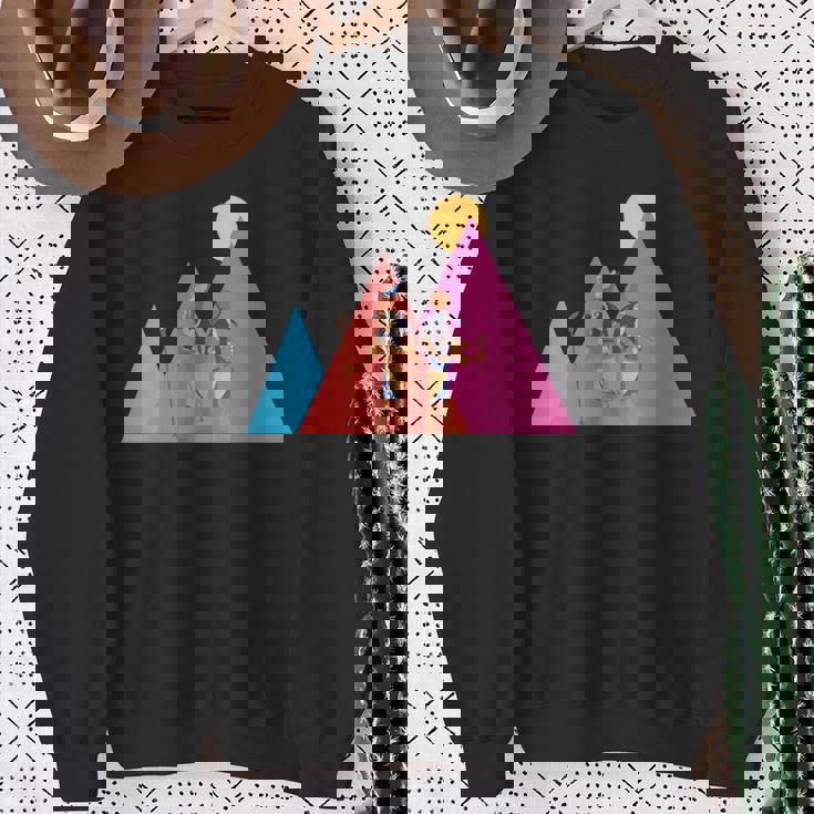 エジプトのピラミッド I エジプトの神々 考古学 エジプト 長袖tシャツ スウェットシャツ 年配の女性への贈り物