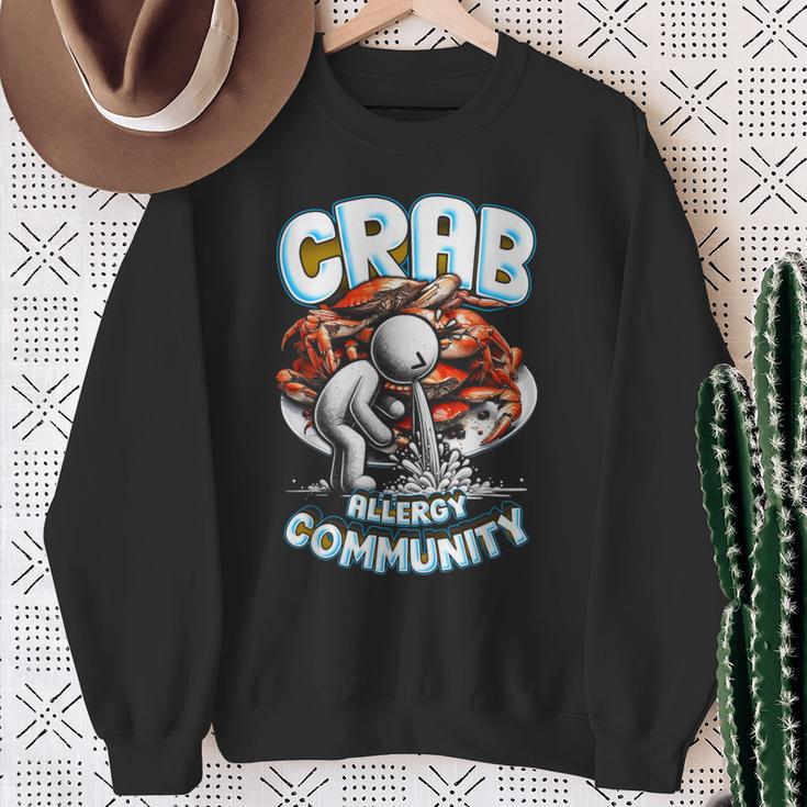 カニアレルギー Crab Allergy Community スウェットシャツ 年配の女性への贈り物