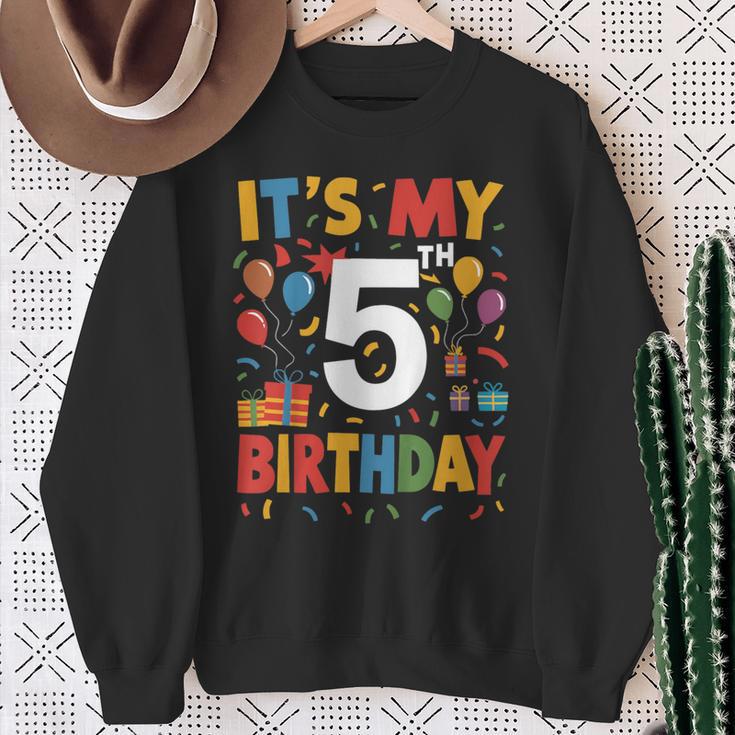 キッズ 5歳の誕生日シャツ男の子キッズ幼児5歳の誕生日男の子 スウェットシャツ 年配の女性への贈り物