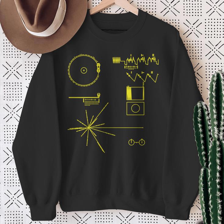 クラシック Nasa ボイジャー ゴールデンレコード 長袖tシャツ スウェットシャツ 年配の女性への贈り物