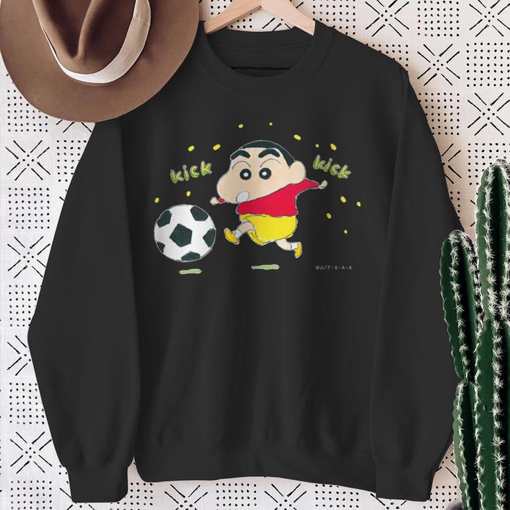 クレヨンしんちゃん しんちゃんとサッカー スウェットシャツ 年配の女性への贈り物