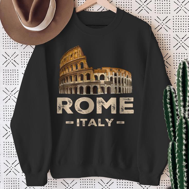 クール ヴィンテージ ローマ イタリア コロッセオ お土産 ローマ イタリア スウェットシャツ 年配の女性への贈り物