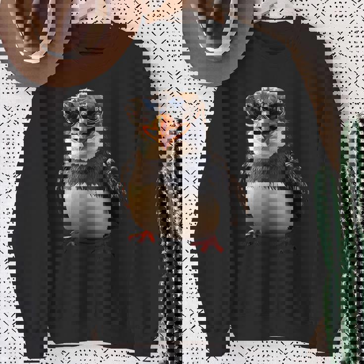 サングラスをかけたペンギン アニマル・フレンド ラブ・キュート・ペンギン スウェットシャツ 年配の女性への贈り物