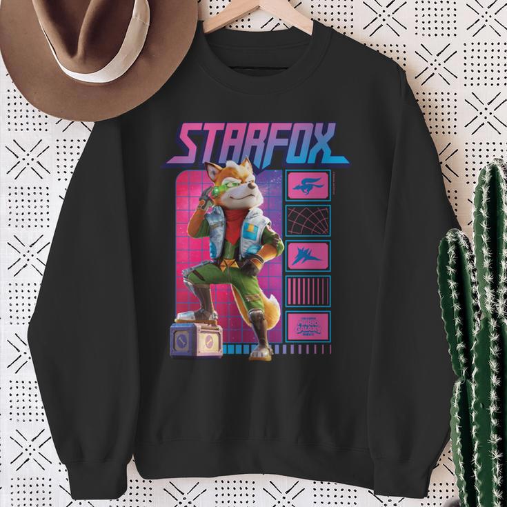 ザ・スーパーマリオギャラクシー・ムービー Fox Mccloud Retro Hero 長袖tシャツ スウェットシャツ 年配の女性への贈り物