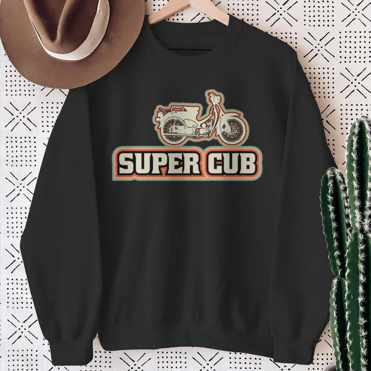スーパーカブc100 原付バイク レトロジャパン 長袖tシャツ スウェットシャツ 年配の女性への贈り物