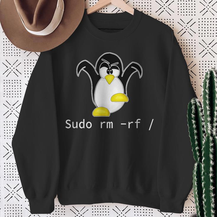 タックスlinuxペンギン須藤rm Rfコンピュータフリークハッカー スウェットシャツ 年配の女性への贈り物