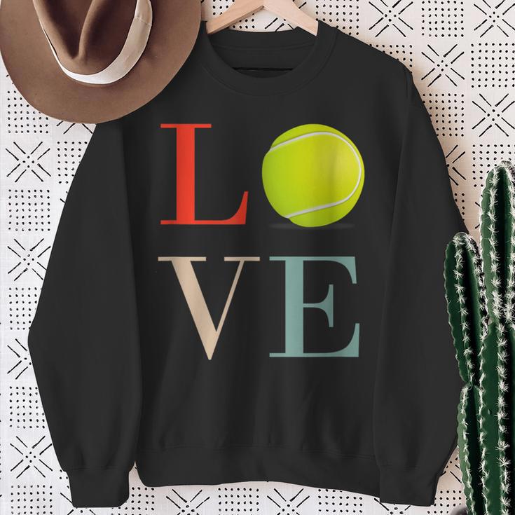 テニス Love バスケ 面白tシャツ おもしろ 服 オリジナル テニス部 おもしろグッズ ネタ メンズ スウェットシャツ 年配の女性への贈り物