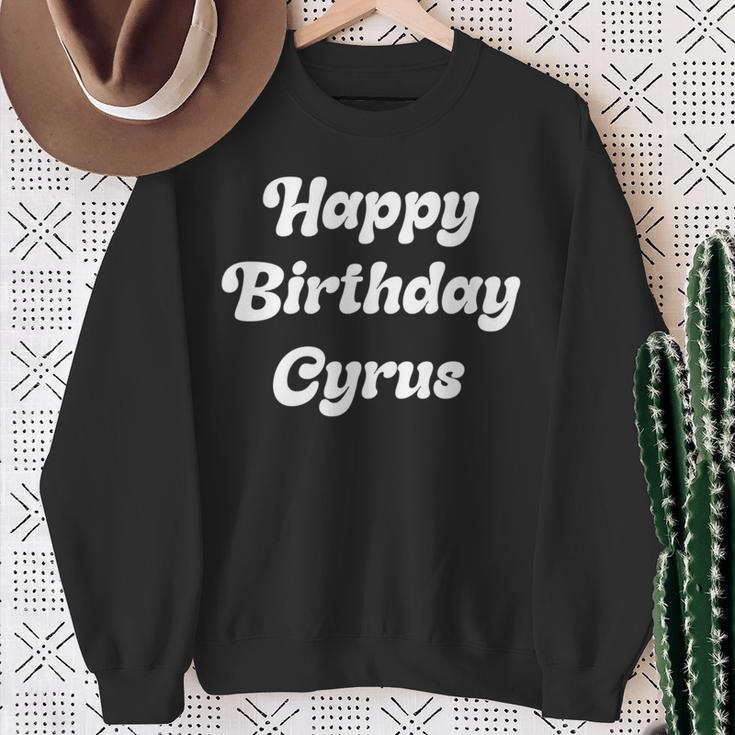 ハッピー・バースデー・サイラス 長袖tシャツ スウェットシャツ 年配の女性への贈り物