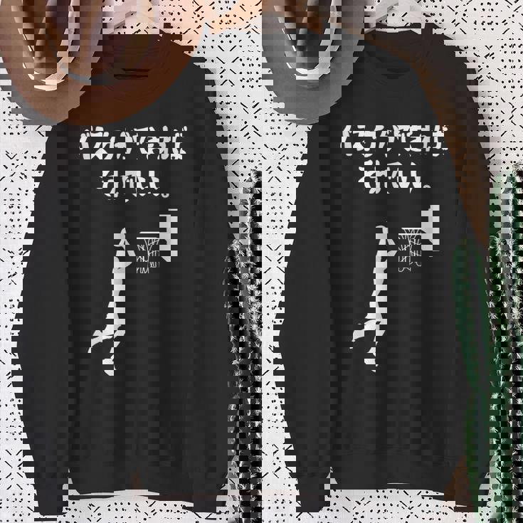 バスケができればそれでいい バスケ バスケ部 バスケットボール部 バスケ好き かっこいい バスケットマン スウェットシャツ 年配の女性への贈り物