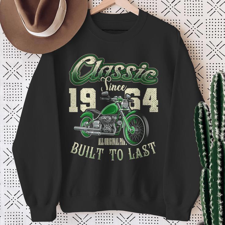 ビンテージ バイク バイカー バイクの誕生日 1964 年生まれ 長袖tシャツ スウェットシャツ 年配の女性への贈り物