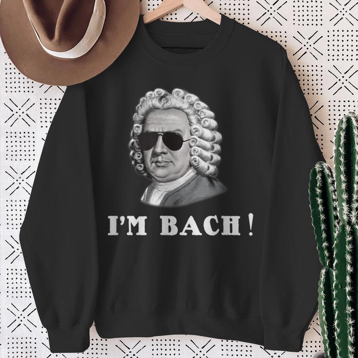 ヨハン・セバスティアン・バッハ I'm Bach おもしろい スウェットシャツ 年配の女性への贈り物