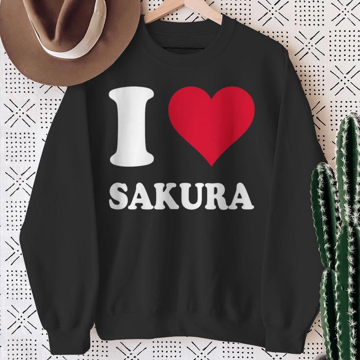 レッドハート I Loveakura スウェットシャツ 年配の女性への贈り物