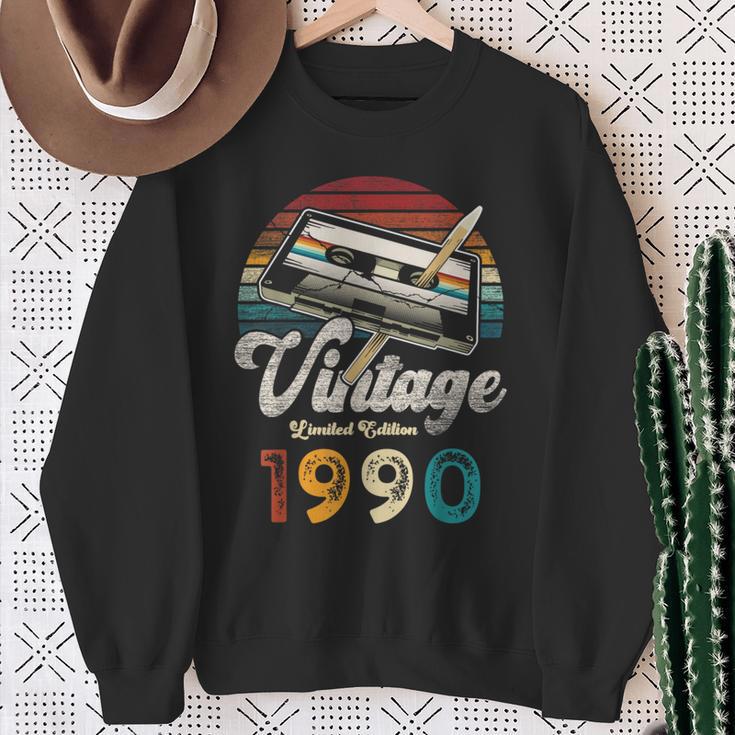 ヴィンテージ1990バースデー36年カセットペンシル スウェットシャツ 年配の女性への贈り物