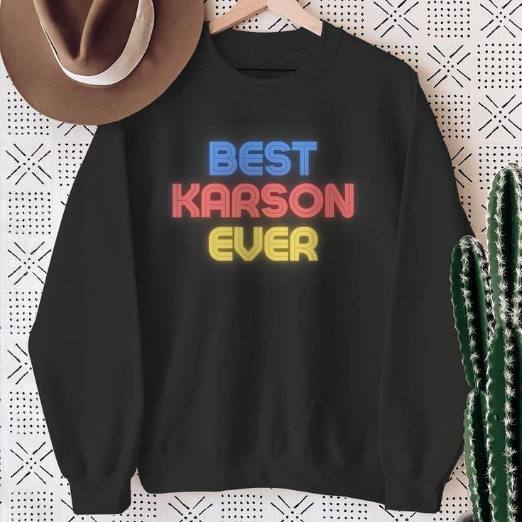 史上最高のカーソン 面白いカーソン名 Karson スウェットシャツ 年配の女性への贈り物
