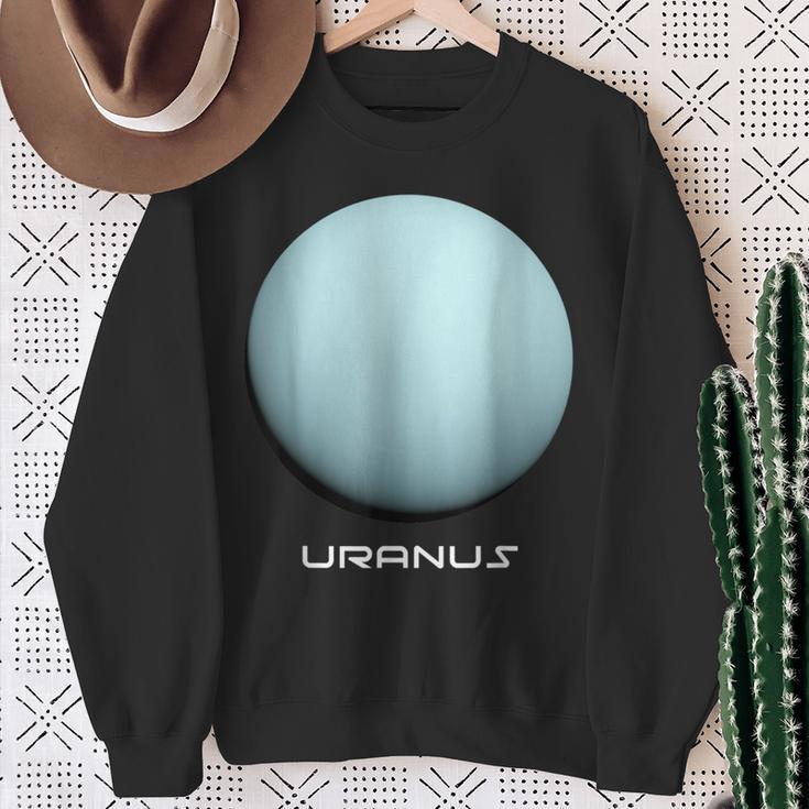 天王星tシャツ 天文学や宇宙愛好家へのギフトに最適 スウェットシャツ 年配の女性への贈り物