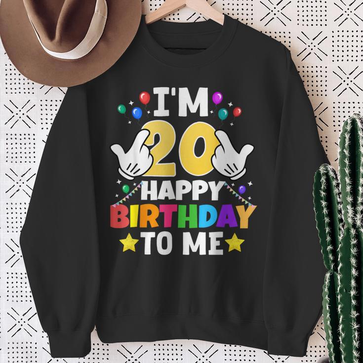 私は20歳です。お誕生日おめでとう、面白い20歳の誕生日 スウェットシャツ 年配の女性への贈り物