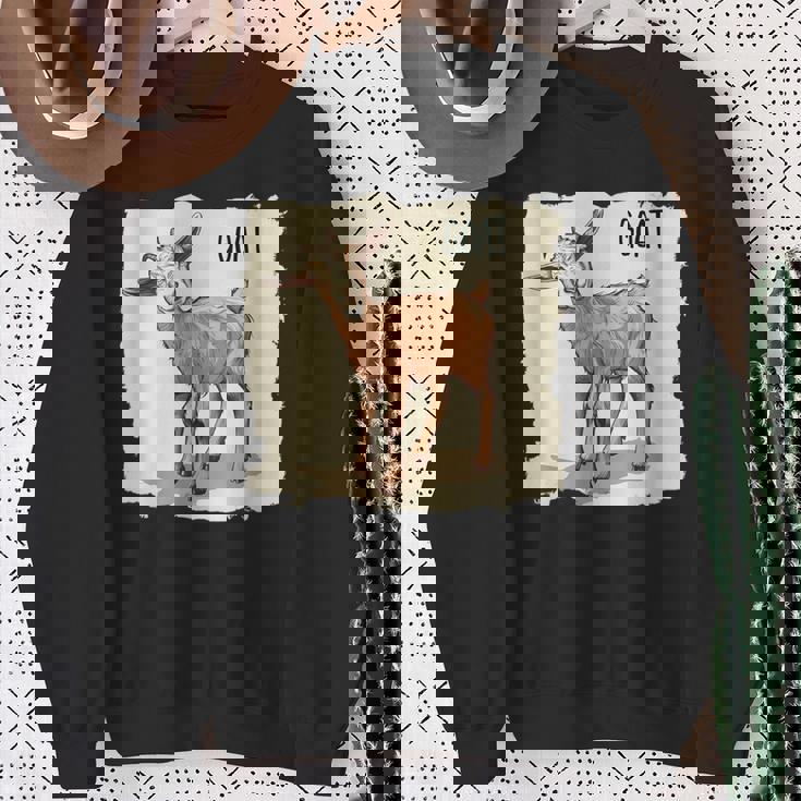 素敵な若いヤギの動物服。 スウェットシャツ 年配の女性への贈り物