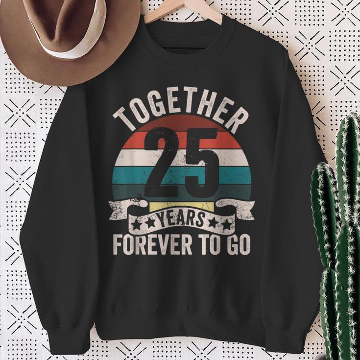 結婚25周年記念 Together 25 Years Forever To Go スウェットシャツ 年配の女性への贈り物