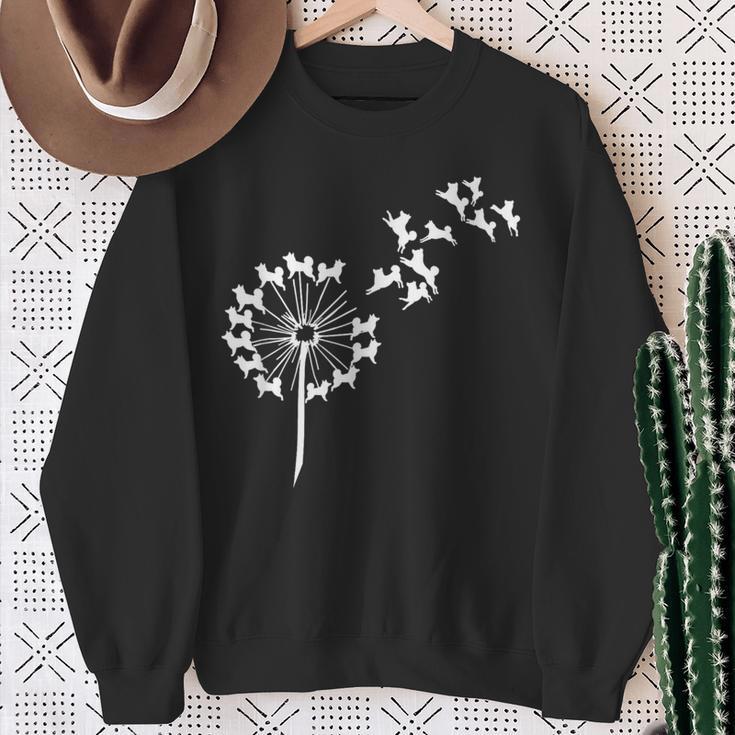 面白いtシャツ 柴犬 タンポポ イヌ わんこ メンズ 犬好き グッズ かわいい おもしろ 面白い 服 ネタ スウェットシャツ 年配の女性への贈り物
