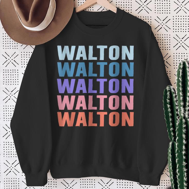 面白いギフト名 Walton 名前入り スウェットシャツ 年配の女性への贈り物