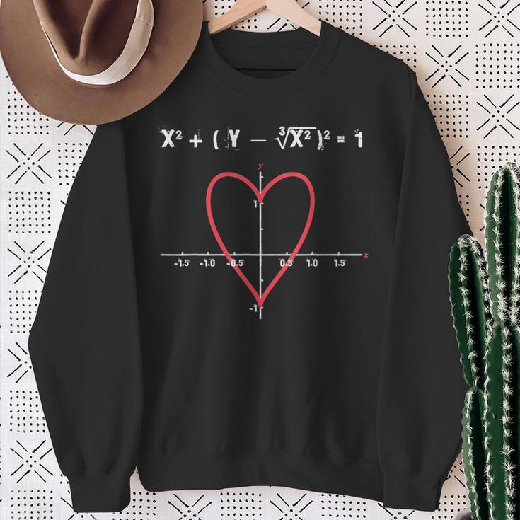 面白い数学オタクtシャツ ハート方程式付き スウェットシャツ 年配の女性への贈り物