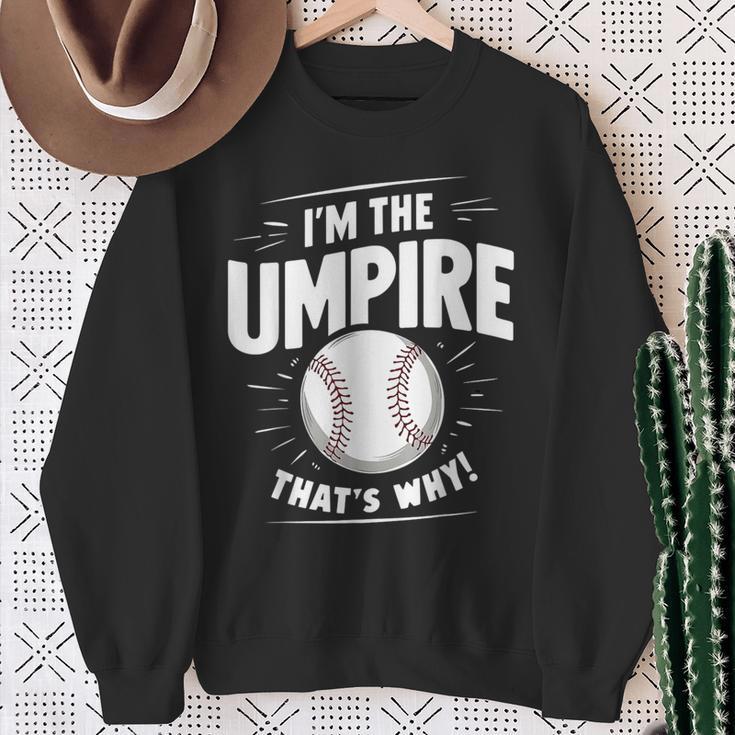 面白い野球審判シャツ メンズ I Am The Umpire スウェットシャツ 年配の女性への贈り物