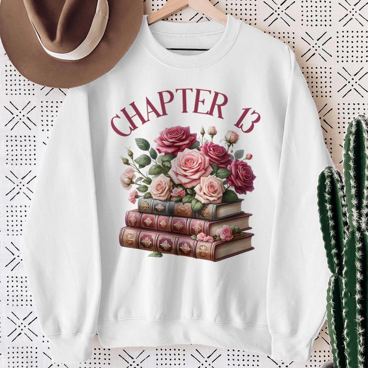 13th Birthday Chapter 13 For Girls Book Lover Bookish Reader Sweatshirt Gifts for Old Women