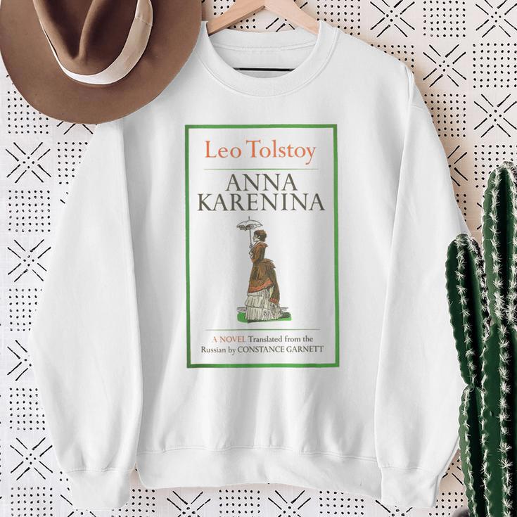 Anna Karenina Leo Tolstoy ヴィンテージブックカバー スウェットシャツ 年配の女性への贈り物