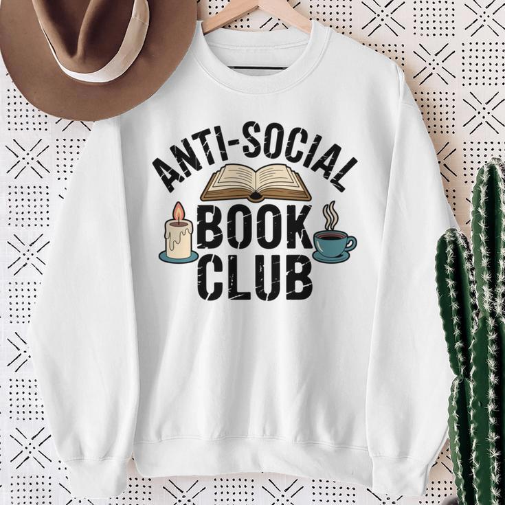 Anti-Social Book Club Booktrovert Bookish Bookworm Sweatshirt Gifts for Old Women