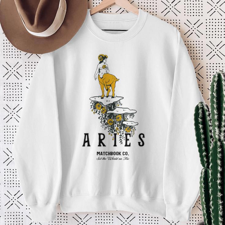 Aries Matchbook Company Sweatshirt Gifts for Old Women