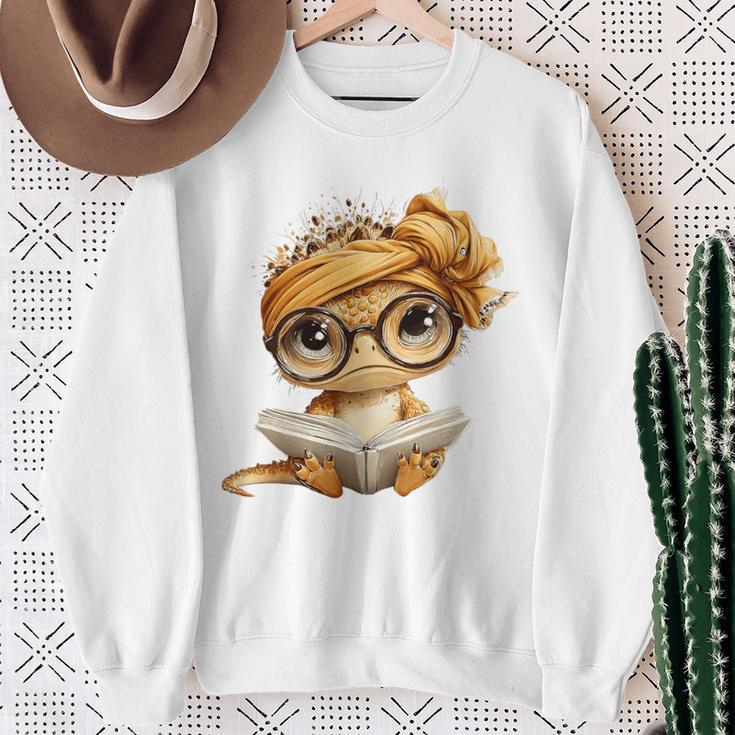 Baby Lizard Open Book Reading Reptile Graphic Portrait Round Premium Tri-Blend Sweatshirt Gifts for Old Women Baby Lizard Open Book Reading Reptile Graphic Portrait Round Premium Tri-Blend Sweatshirt Gifts for Old Women