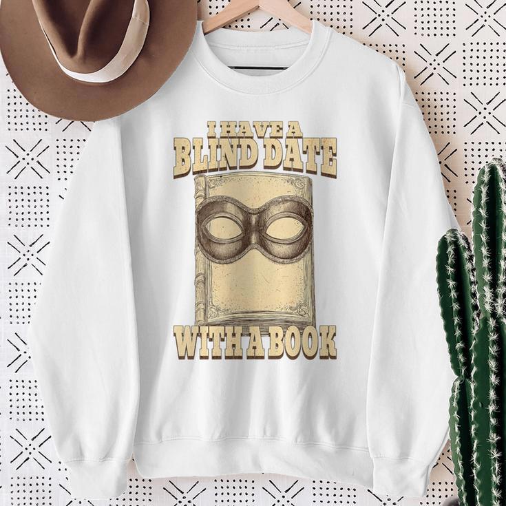 Blind Date With A Book Reader Bookworm Book Lover Literary Premium Tri-Blend Sweatshirt Gifts for Old Women Blind Date With A Book Reader Bookworm Book Lover Literary Premium Tri-Blend Sweatshirt Gifts for Old Women