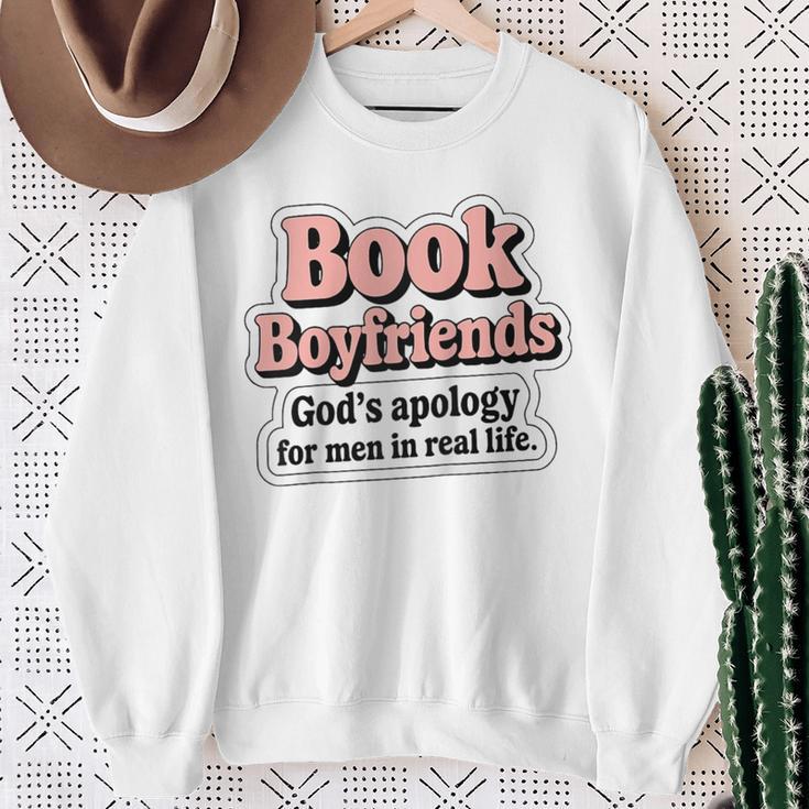 Book Boyfriends – Romance Reader Raglan Baseball Tee Sweatshirt Gifts for Old Women