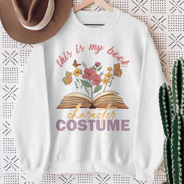 This Is My Book Character Costume Book Lover Sweatshirt Gifts for Old Women