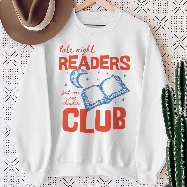 Book Late Night Readers Club Bookish Bookworm Reading Premium Tri-Blend Sweatshirt Gifts for Old Women