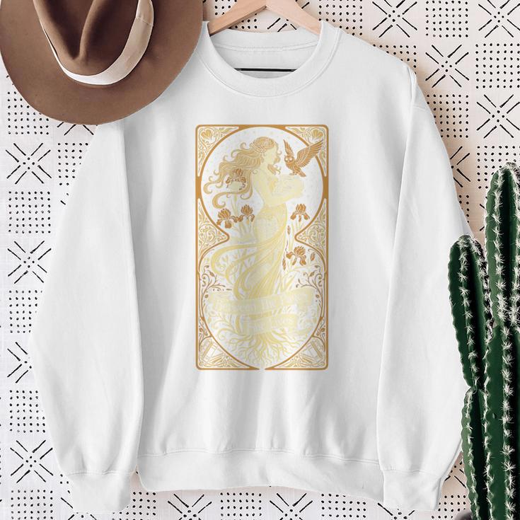 Book Lover Girl Librarian Between The Pages She Lives Premium Tri-Blend Sweatshirt Gifts for Old Women