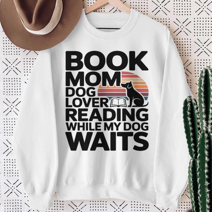 Book Mom Dog Lover Reading While My Dog Waits Premium Tri-Blend Sweatshirt Gifts for Old Women Book Mom Dog Lover Reading While My Dog Waits Premium Tri-Blend Sweatshirt Gifts for Old Women