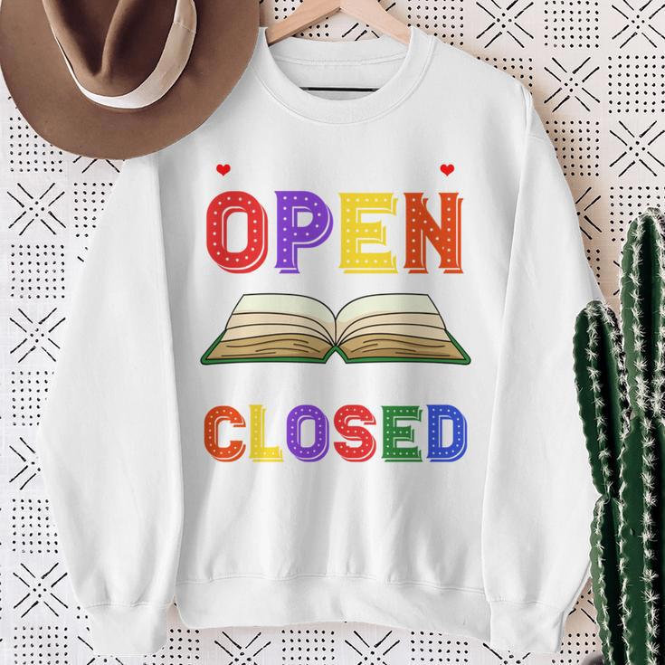 If My Book Is Open Your Mouth Is Closed Reading Books Performance Sweatshirt Gifts for Old Women