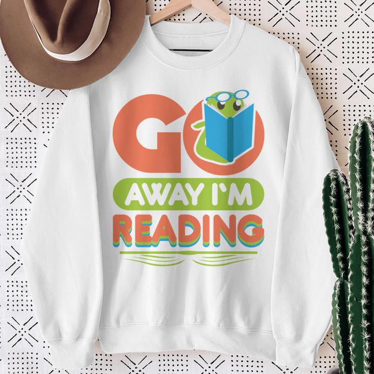 Book Reading Library Go Away Im Reading Sweatshirt Gifts for Old Women Book Reading Library Go Away Im Reading Sweatshirt Gifts for Old Women