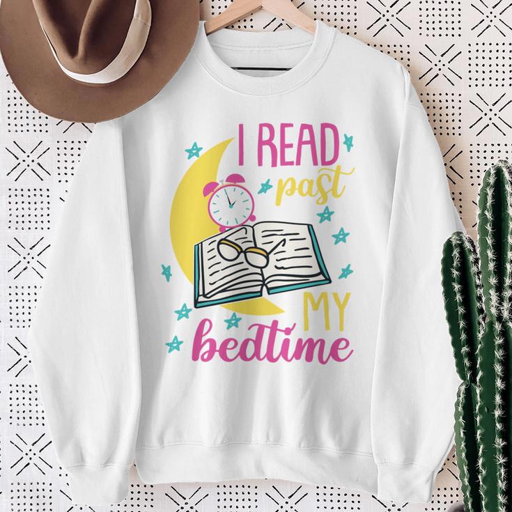 Book Reading I Read Past My Bedtime Sweatshirt Gifts for Old Women