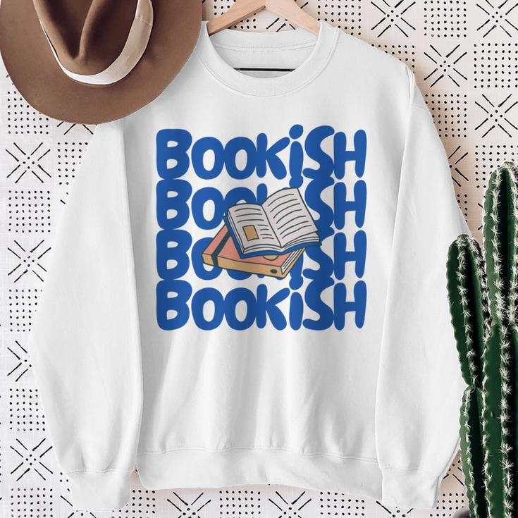Bookish Fun Inspiring Women Reading Books Sweatshirt Gifts for Old Women