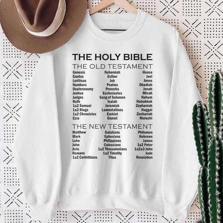 The Books Of The Bible Old And New Testament Complete List Sweatshirt Gifts for Old Women